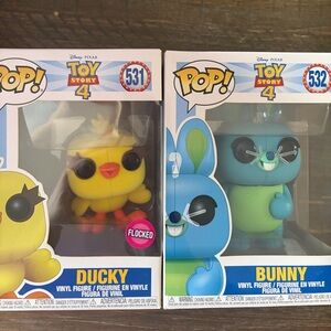 Funko Ducky & Bunny Toy Story 4 Vinyl Figures - Yellow & Teal